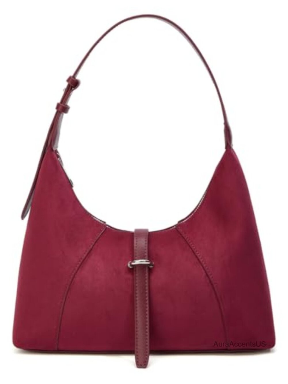 Women's Faux Suede Dumpling Crossbody Shoulder Bag Handbag